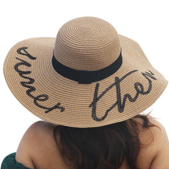 FURTALK Women Straw Wide Brim Beach Sun Hat Embroidered Drop Shipping SH042