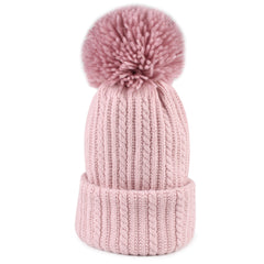 FURTALK Winter Women Real Fur Pom Pom Hat and Scarf Drop Shipping AD003