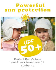 FURTALK Baby Sun Hat with Neck Flap UPF 50+ Adjustable Baby Boys Girls Summer Beach Hat for Traveling Swim Hat