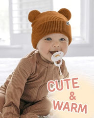 FURTALK Baby Beanie Winter Hat with Bear Ear for Infant Toddler Boys Girls Soft Knitted Skull Cap