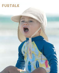 FURTALK Baby Sun Hat with Neck Flap UPF 50+ Adjustable Baby Boys Girls Summer Beach Hat for Traveling Swim Hat