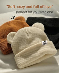 FURTALK Baby Beanie Winter Hat with Bear Ear for Infant Toddler Boys Girls Soft Knitted Skull Cap