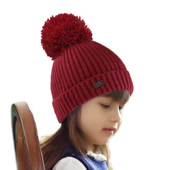 FURTALK Kids Winter Yarn Bobble Hat Drop Shipping A051