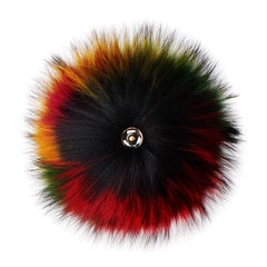 FURTALK Real Raccoon Fur Pom Pom Snap Style PPRN002
