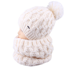 FURTALK Womens Winter Yarn Pom Pom Hat Scarf Set  Drop Shipping HTWL091