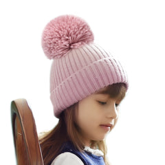 FURTALK Kids Winter Yarn Bobble Hat Drop Shipping A051