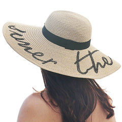 FURTALK Women Straw Wide Brim Beach Sun Hat Embroidered Drop Shipping SH042