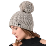 FURTALK Winter Women  Yarn Pom Pom HAT HTWL095