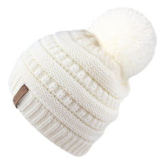 FURTALK Winter Kids Yarn Pom Pom Hat Double Layer Drop Shipping HTWL097