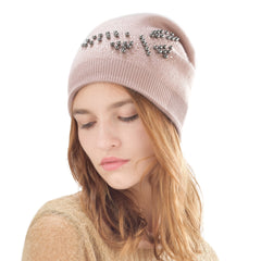 FURTALK Women WinterWool Blended  Beanie Hat Butterfly Sequin Drop Shipping  B004