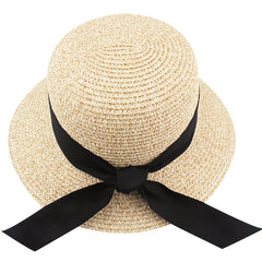 FURTALK Women Summer Straw Beach Sun Hat Wide Ribbon  Drop Shipping SH020