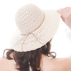 FURTALK Women Narrow Sun Beach  Hat Hollow outDrop Shipping SH023