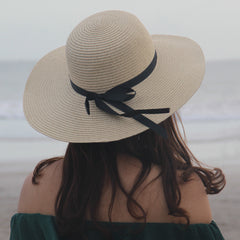 FURTALK Women Summer Wide Brim Sun Beach Hat with Ribbon  Drop Shipping SH024