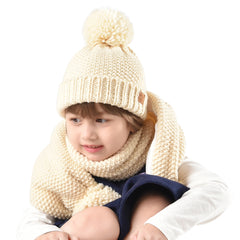 FURTALK Yarn Pom Pom Hat Scarf Set for Kids Drop Shipping CH002
