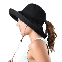 FURTALK Women Ponytail Beach Bucket Sun Hats  Drop Shipping SH045