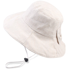 FURTALK Women Bucket Beach Hats Stripes Bow Drop Shipping  SH007