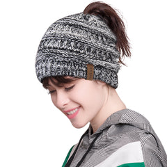 FURTALK Winter Women Ponytail Beanie Hat Drop Shipping SFFW035