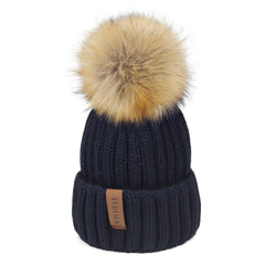 FURTALK Women Winter Faux Fur PomPom Hat Drop Shipping HTWL001