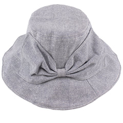 FURTALK Women Bucket Beach Hats Stripes Bow Drop Shipping  SH007