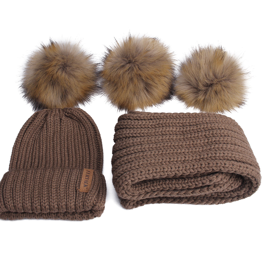 Fur Pom Pom Hats - heim-made