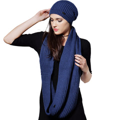 FURTALK  Women Winter Knitted slouchy Hat Scarf Set  Drop Shipping HTWL080