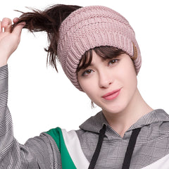 FURTALK Winter Women Ponytail Beanie Hat Drop Shipping SFFW035