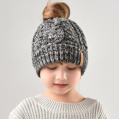 FURTALK Winter Unisex Kids Ponytail Beanies Hat CH003