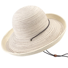 FURTALK Women Paper Straw Beach Hat Circle Stripes Drop Shipping SH052