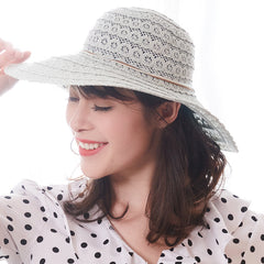 FURTALK Women Narrow Sun Beach  Hat Hollow outDrop Shipping SH023