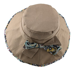 FURTALK Women Summer Sun Buckect Hat Bow Fora Droping Shipping SH004