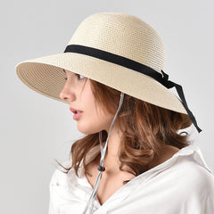 FURTALK Women Summer Paper Straw Sun Hat  Narrow  Brim Parents- Child  Drop Shipping SH022