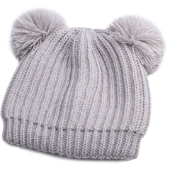 FURTALK Winter Kids Bobble Yarn Pom Hat and Scarf Set Drop Shipping HTWL082