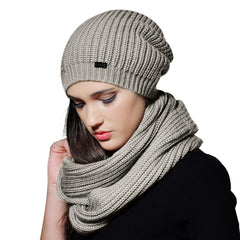 FURTALK  Women Winter Knitted slouchy Hat Scarf Set  Drop Shipping HTWL080