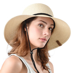FURTALK Women Summer Paper Straw Sun Hat Wild Brim Drop Shipping  SH041