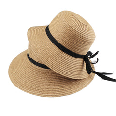 FURTALK Women Summer Paper Straw Sun Hat  Narrow  Brim Parents- Child  Drop Shipping SH022