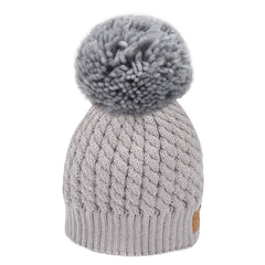 FURTALK Child Winter Yarn Bobble Hat Drop Shipping CH019