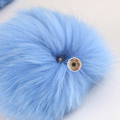 Real Fox Fur Pom Pom Snap Style Drop Shipping