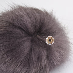 Real Fox Fur Pom Pom Snap Style Drop Shipping