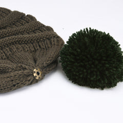 FURTALK Winter Women Yarn Pom Pom Hat Drop Shipping A003