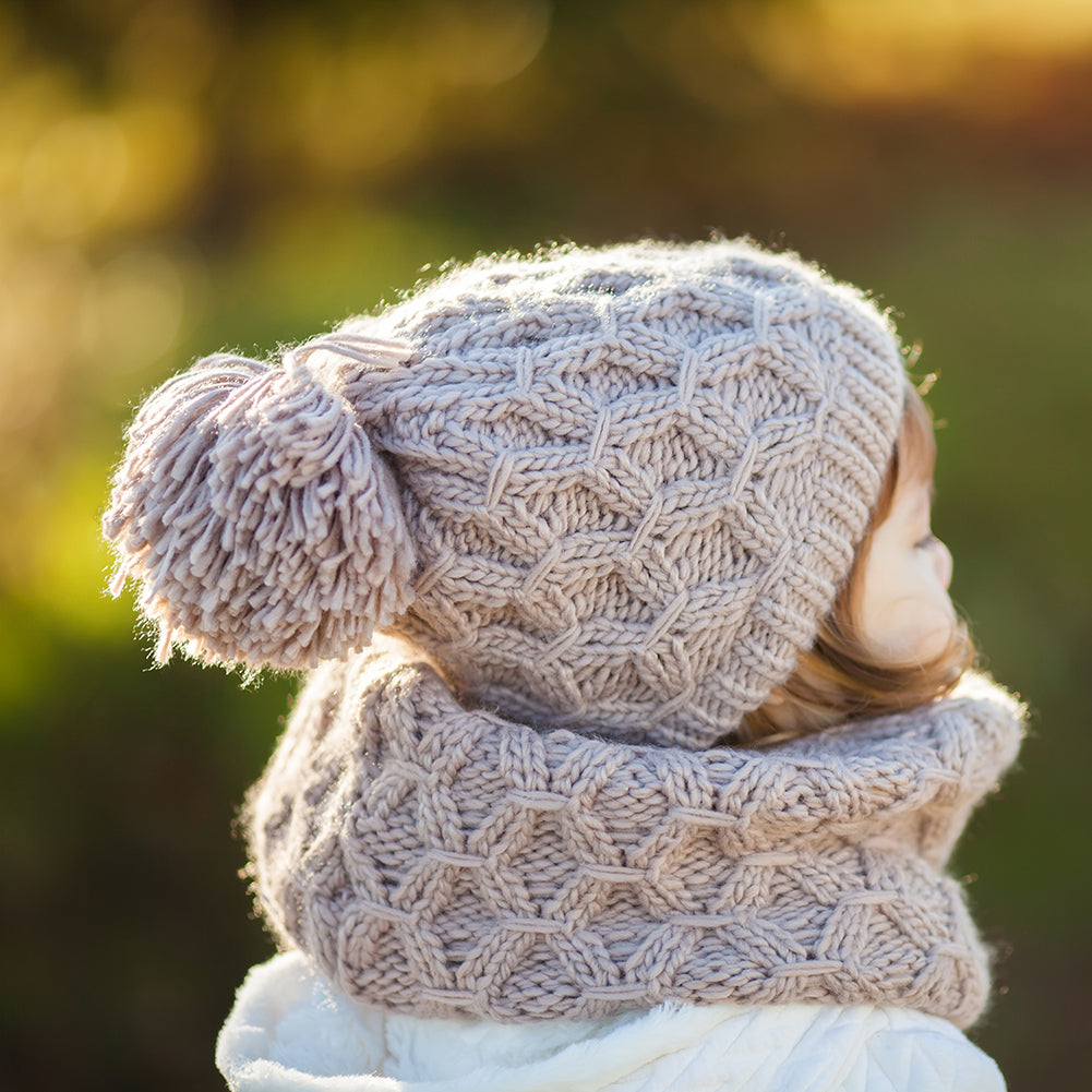 Kids Hat and Scarf Set Knitting Pattern 