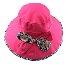 FURTALK Women Summer Sun Buckect Hat Bow Fora Droping Shipping SH004