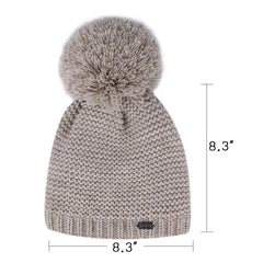 FURTALK Winter Women  Yarn Pom Pom HAT HTWL095