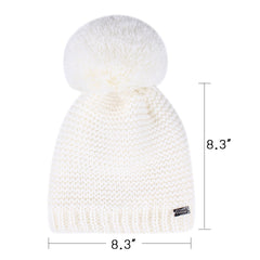 FURTALK Winter Women  Yarn Pom Pom HAT HTWL095