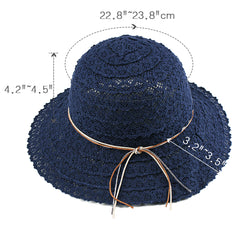 FURTALK Women Narrow Sun Beach  Hat Hollow outDrop Shipping SH023