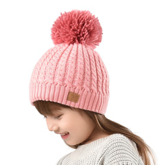 FURTALK Child Winter Yarn Bobble Hat Drop Shipping CH019