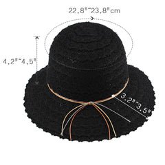 FURTALK Women Narrow Sun Beach  Hat Hollow outDrop Shipping SH023