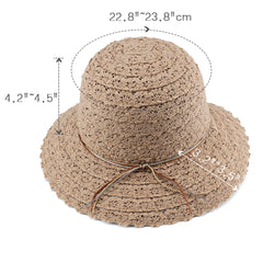 FURTALK Women Narrow Sun Beach  Hat Hollow outDrop Shipping SH023