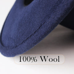 FURTALK Fedora Hats for Men Women 100% Australian Wool Felt Wide Brim Hat Thin Leather Belt Crushable Packable