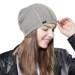 FURTALK Woman Knitted  Slouchy Beanie Hat HTWL044