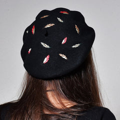 FURTALK Women  Winter Beret Beanies Hat with Embroidery  Drop Shipping HTWL077
